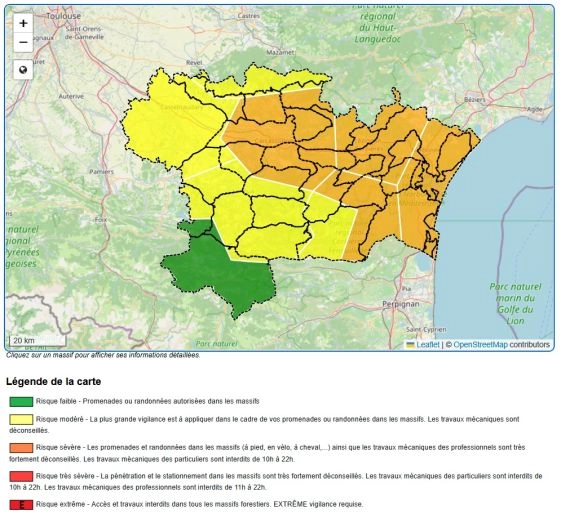 CARTE RISQUE INCENDIE DE L'AUDE