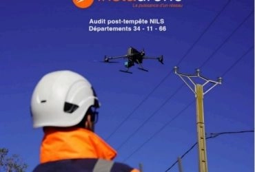 ENEDIS repère par drone les dégâts de la tempête
