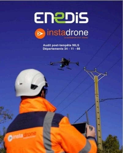 ENEDIS repère par drone les dégâts de la tempête